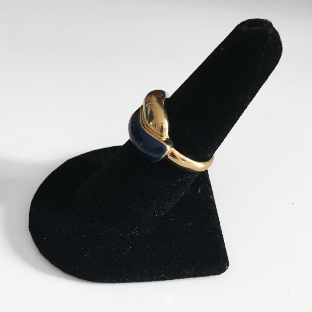 Blue & Gold Fashion Statement Ring - Picture 3 of 4
